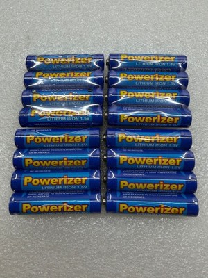 AAA Batteries Lithium 1.5v Powerizer Iron 1100mAh (Lot of 16) LiFePO4