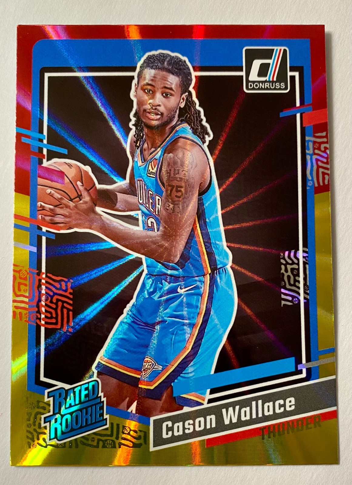 Cason Wallace - 2023-24 Panini Donruss Rated Rookies Holo Red & Gold Laser #231