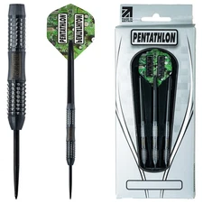 Tungsten Darts PENTATHLON™ Black Royal 23g Barrels Shafts, Circuit Board Flights