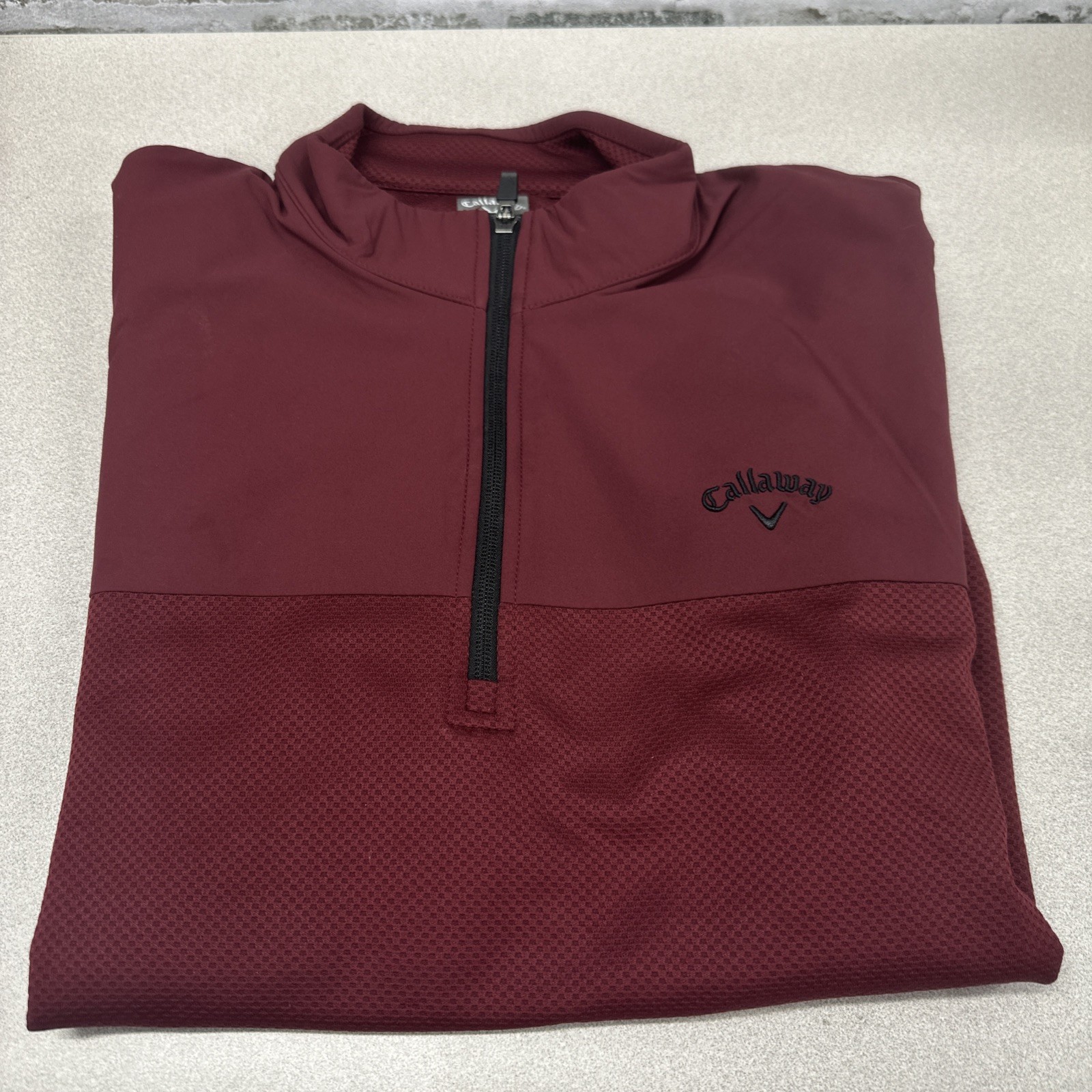 Mens Callaway Maroon Color XL  1/4 Zip Pullover Opti-therm U