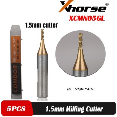 5x Xhorse 1.5mm Milling Cutter for Dolphin XP005/XP005L/XP007 Machines