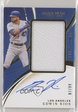 2020 Panini Immaculate Debut Jumbo Auto Relics 7/99 Edwin Rios #DJA-ER Auto 5m1