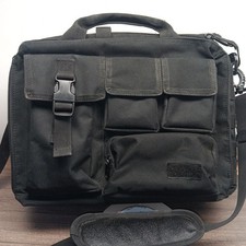 Canvas Crossbody Laptop Bag / Briefcase Black