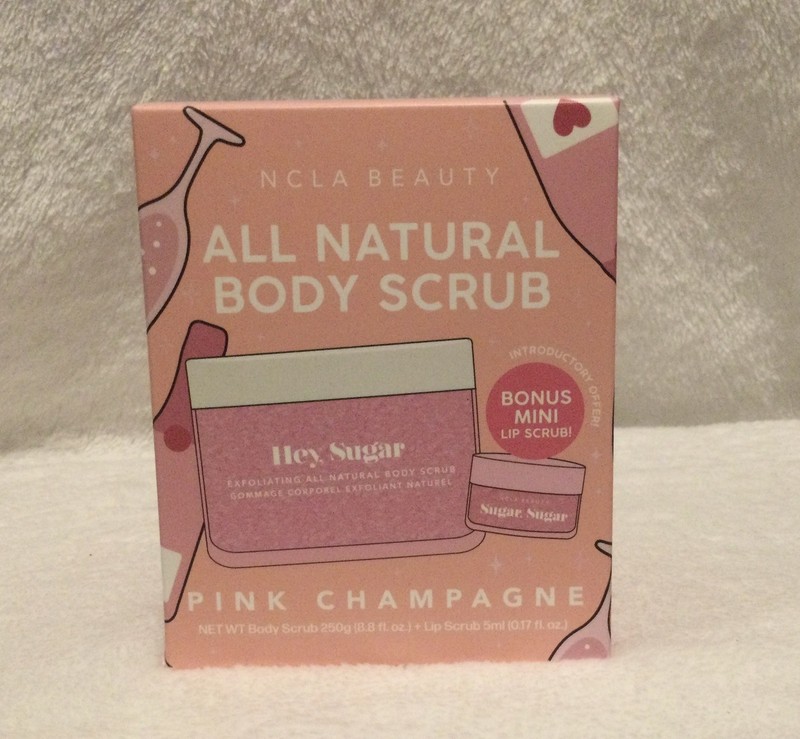 NCLA Beauty All Natural Sugar Body Scrub 8.8 fl oz Pink Champagne + Lip Scrub
