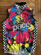 PACE SPORTSWEAR MENS TEAM CYCLING VEST INSULATED WINDPROOF BRIGHT NEW FREE SHIP!