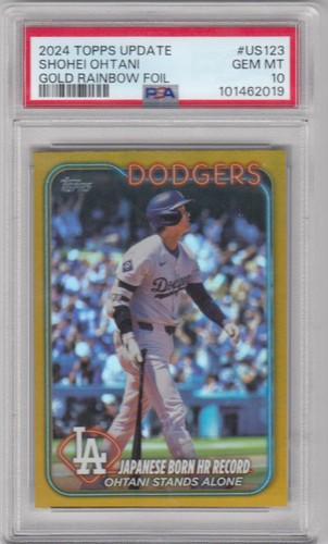 2024 Topps Update SHOHEI OHTANI Gold Rainbow Foil #US123 PSA 10 ZO