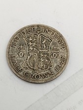 King George V1, Silver Half Crown Coin, 1945