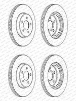 2X Ferodo 320Mm Bremsscheiben BelÜFtet Vorne Passend FüR Chrysler 300C | DDF2065