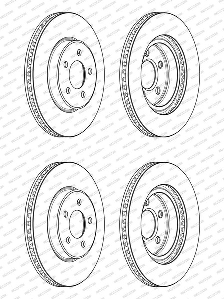 2X Ferodo 320Mm Bremsscheiben BelÜFtet Vorne Passend FüR Chrysler 300C | DDF2065-image