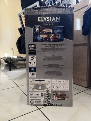 NEW Elysian Audio Model 2 6-Piece 2600W Wireless 7.1 Surround System Sealed