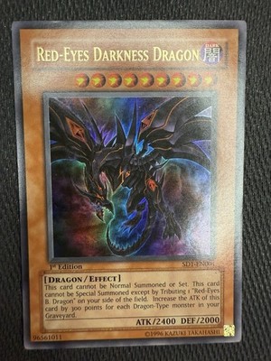 yugioh red eyes darkness dragon deck Amazon.com: Yu-Gi-Oh! - Red-Eyes Darkness Dragon (SD1-EN001) - Structure  Deck 1: Dragon's Roar - 1st Edition main image 0