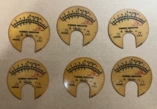 6 Hallicrafters S-Meter Indicator plates.