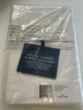 NEW RALPH LAUREN Organic Cotton Sateen Border Euro Sham Studio White Parchment