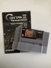 Contra 3 The Alien Wars Super Nintendo SNES 1992 Game Tested! Comes With Manual!