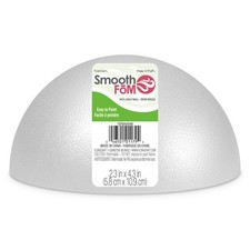 FloraCraft SmoothFoam Half Ball 2.2 Inch x 4.5 Inch White,Styrofoam Forms