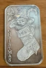 Madison Mint 1 Ounce Christmas Stocking 1984 Silver Bar -RARE