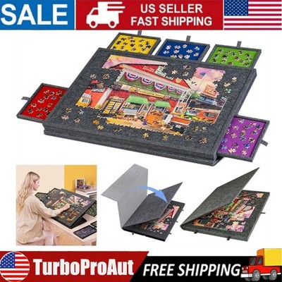 Tilting Puzzle Board with 2-In-1 Designed Stand & Cover, Super Lightweight Felt