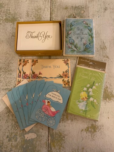 Vintage Hallmark and American Greetings Thank you card lot