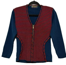 Vintage Borgoforte Cottagecore Full Zip Cardigan Sweater Womens S Scandinavian
