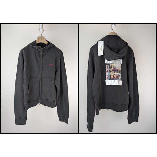 Martine Rose Hooded Zip Crew Jacket in Black Washed BNWT Medium