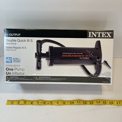 Intex Double Quick III S Hand Air Pump, Black, Height