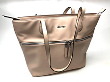NINE WEST Zip Top Handbag Purse. 100 PVC. Gently Used