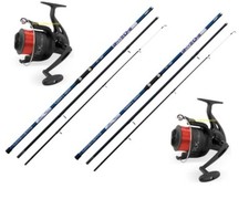 2 x 14 ft Beachcaster Rods Beach Caster Surf Rods  & LN70 Reels Sea Fishing 