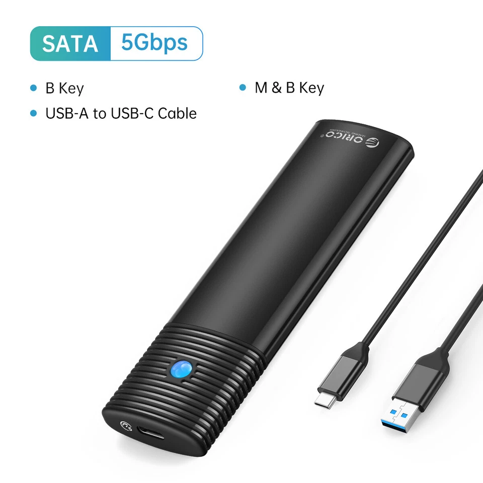 ORICO M.2 SATA SSD Enclosure 5 Gbps B+M Key USB C 3.2 Gen 1 Alu Case 4TB M.2 - Image 4 of 4