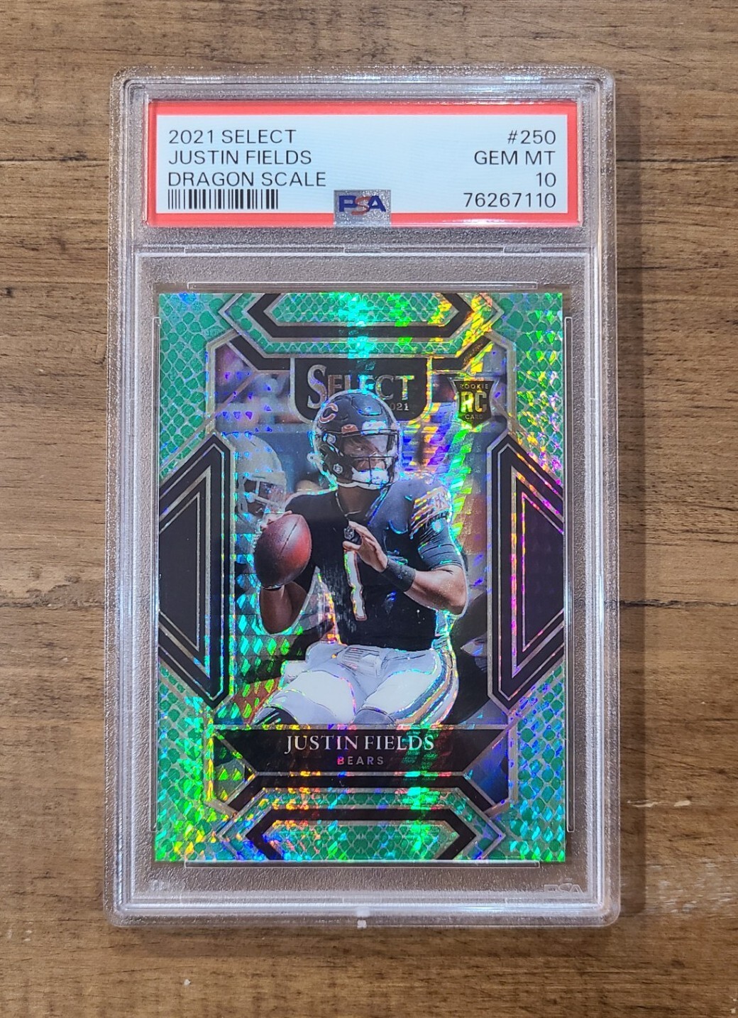 JUSTIN FIELDS 2021 Select Club Level Rookie RC Dragon Scale Prizm /89 🔥 PSA 10