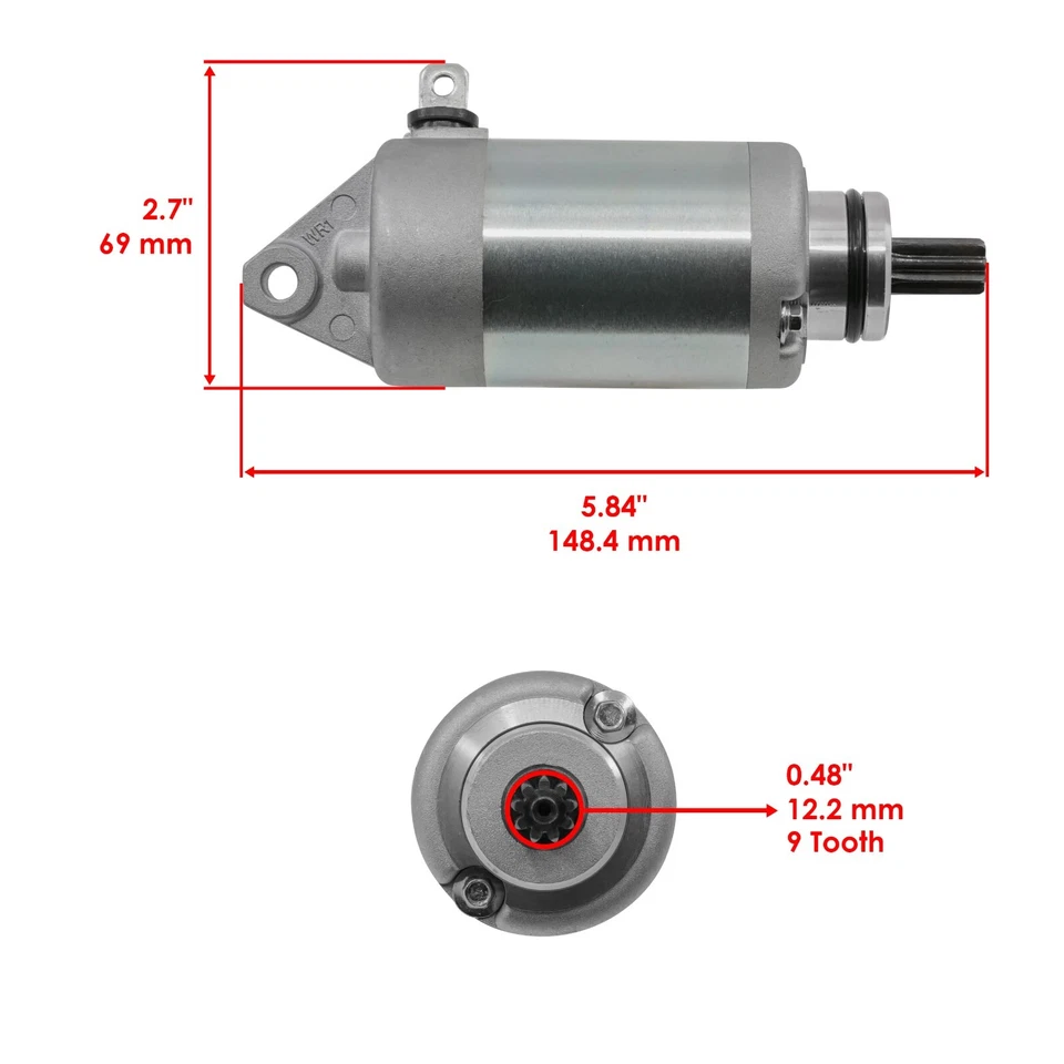 Motor de arranque Caltric para Yamaha YZ250FX 2015-2019 Foto 2 de 4