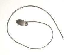 Vtg Skinny Silver Tone Flexible Metal Stretch Belt, Oval Buckle, 3/16" W x 27  L