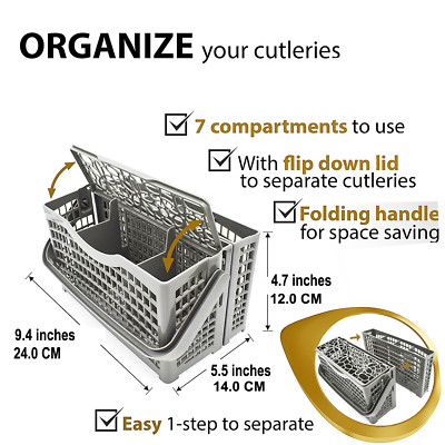 Dishwasher Cutlery Basket For Whirlpool ADP7000 ADP6000IX