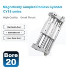 Pneumatic Bore 20mm Rmt Magnetic Couple Rodless Cylinder Cy1S20 Guide Rod Slider