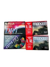 Maxell TDK Fuji Blank Audio Cassette Tapes 60 90 110 Minutes SEALED Lot of 4