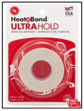 Iron On Adhesive Heat N Bond Hem No Sew Hemming Tape For Light Fabric 7/8"x10Yds