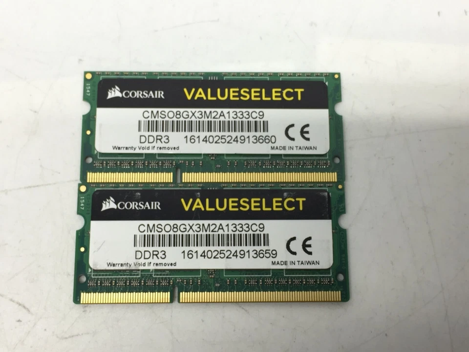 CORSAIR Value Select 8GB (2x 4GB) DDR3 1333mhz SODIMM RAM CMSO8GX3M2A1333C9 - Image 3 of 3
