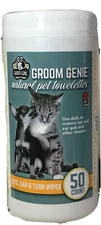 Multipet Groom Genie Natural Pet Towelettes Eye, Ear & Tush Wipes 50 Count B/N