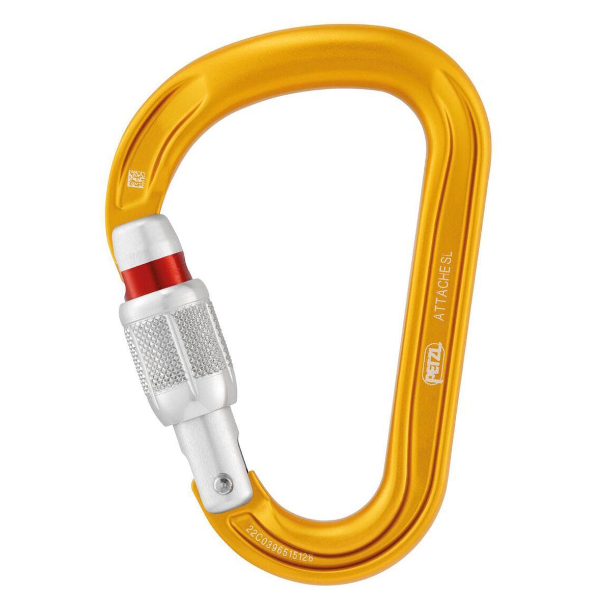 Mosquetón con bloqueo a tornillo Petzl - forma de pera - aluminio