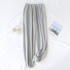 Men's Cotton Pajama Pants Soft Long Sleep Bottoms Pj Lounge Pant with Pockets
