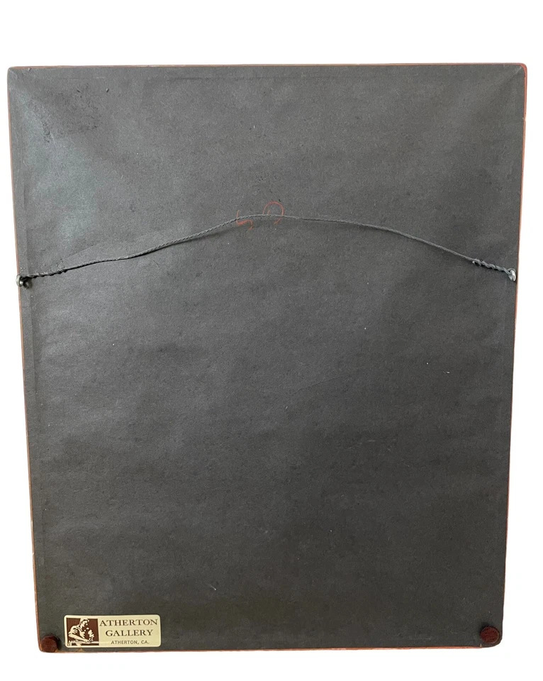 Vintage Burmese Engraved Lacquer Framed Panel. 17x20.5” Palace Garden Scene - Image 4 of 4