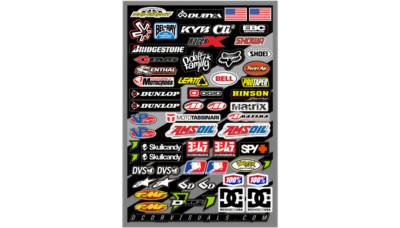 NEW D'COR VISUALS 40-90-105 Assorted MX Decal Sheet - Misc. Logo - MOTORCYCLE