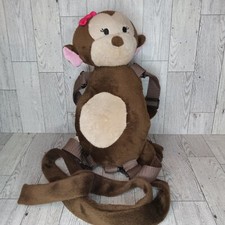 Eddie Bauer Child Harness Backpack Leash Tether Toddler Kid Monkey Plush Stuffed
