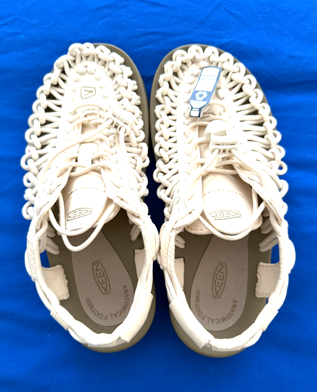 KEEN Uneek Sandali da Passeggio Flessibili in Tela Donna Beige Sandali Sportivi Si