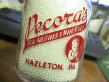 Hazleton, PA. Pecora's BABYFACE CREAMTOP RPHP Milk Bottle BABY FACE CREAM TOP