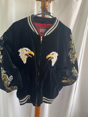 Souvenir jacket Velvet L Kyoto Japan Yakuza Sukajyan delinquent