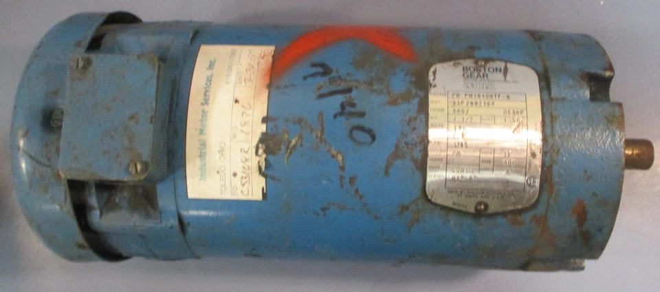 Boston Gear PM18150TF-B DC Motor 35P299Z164 1.5HP 180V 1750RPM 7/8" Shaft Dia - Image 2 of 4