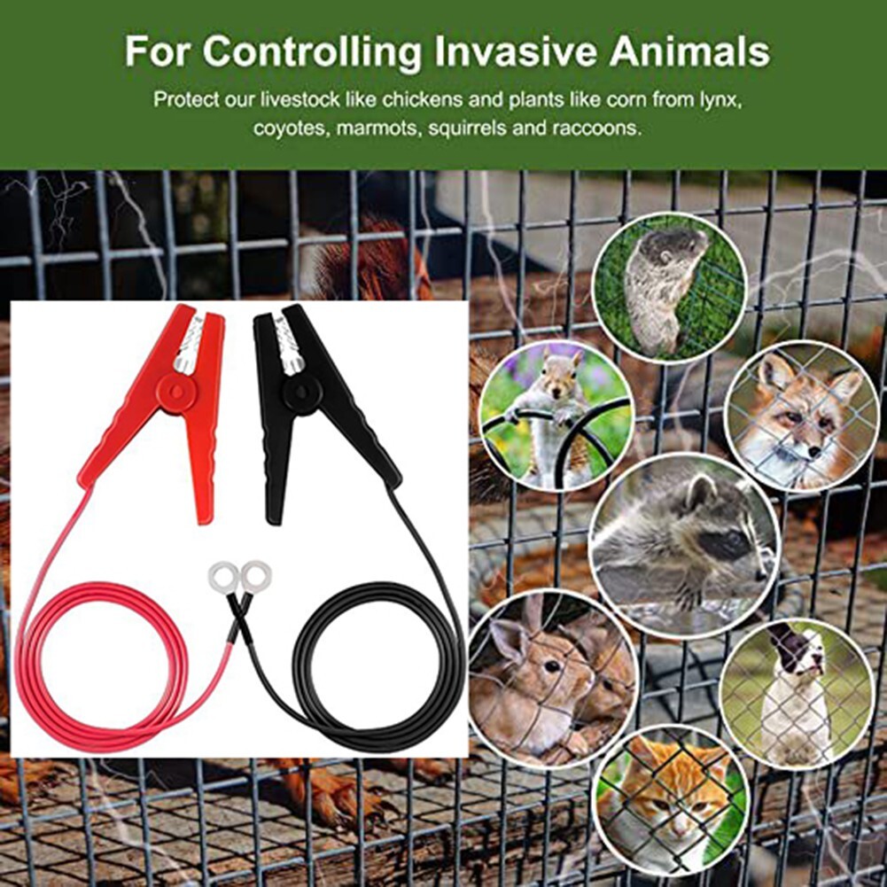 Convenient Electric Fence Leads with Alligator Clips Simplify Farm