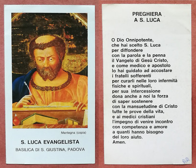 Santino Holy Card: S. San Luca Evangelista - Padova - Mantegna | eBay