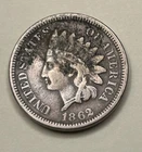 1862 Indian Head Cent Very Fine Details US Early Cent Coin