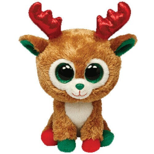 TY Beanie Boos - ALPINE the Reindeer (Red & Green Feet - 2013 11" to top of horn - 第 1/1 張圖片